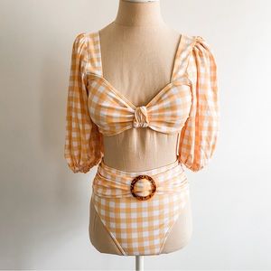 Sporlike Vintage Style Inspired High Waisted Bikini Set